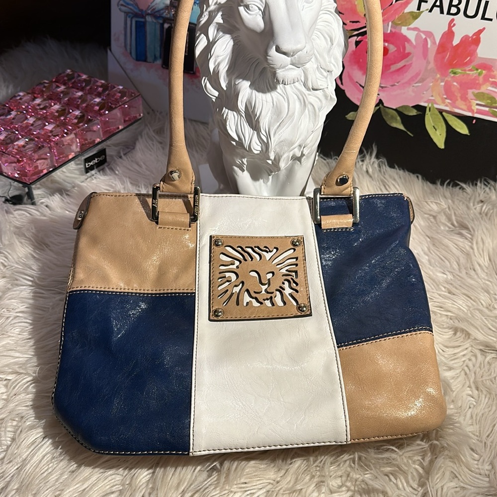 Anne Klein color block EUC shoulder bag. - Picture 4 of 7